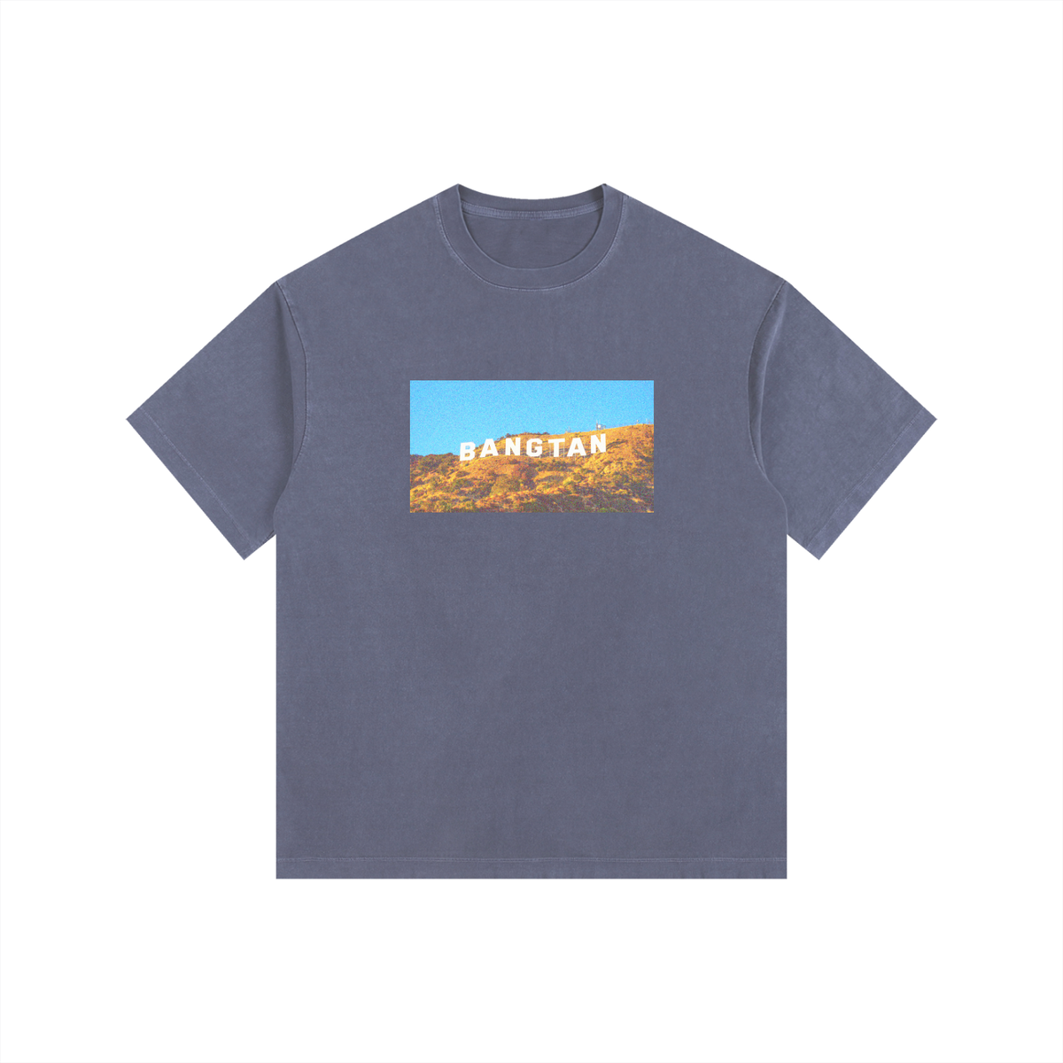 Bangtan Hollywood Vintage Washed Oversized Heavyweight Cotton T-Shirt (Unisex)