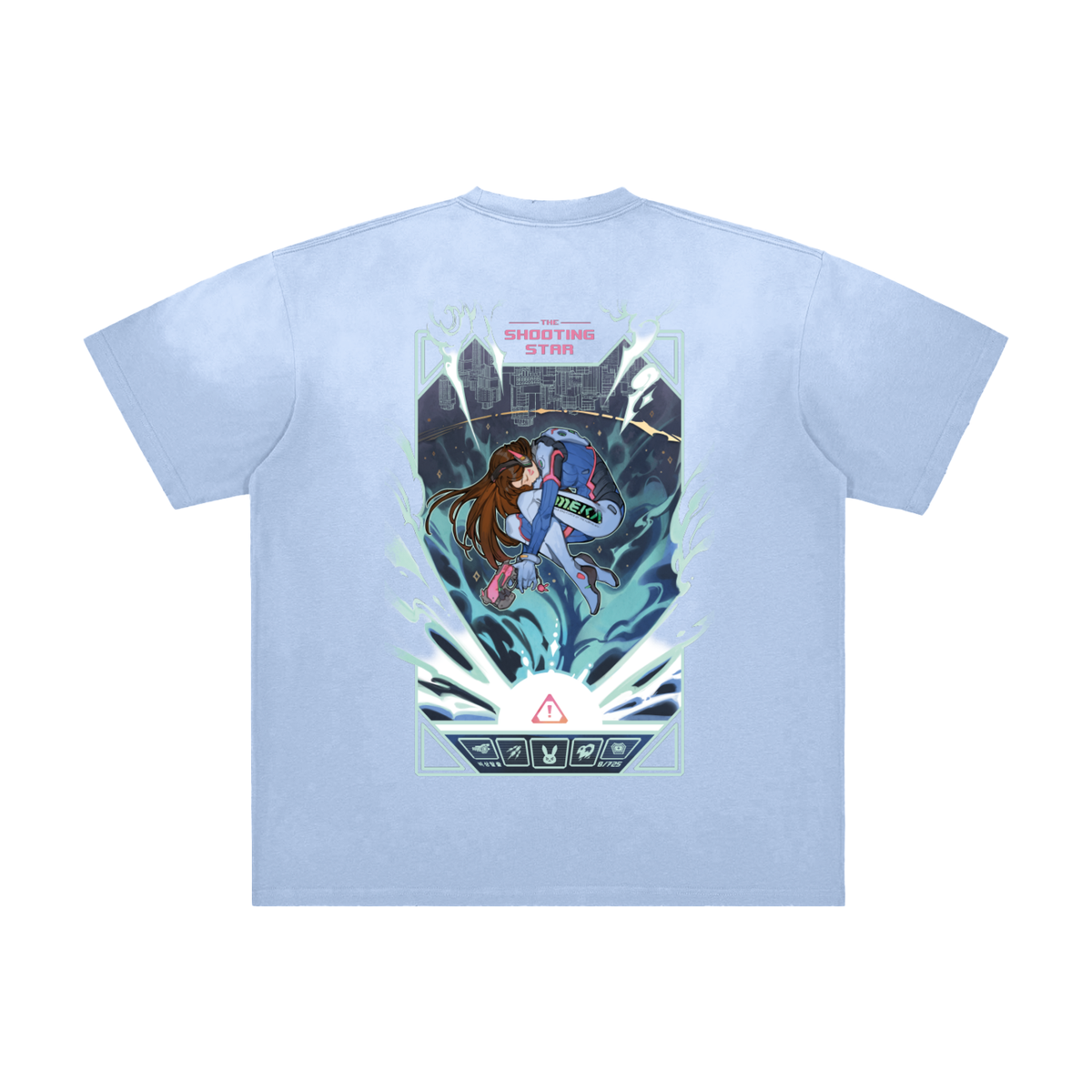 VELINXI x CHARLET CHUNG D.Va Vintage Washed Hand-Frayed Oversized Heavyweight T-Shirt (Unisex)