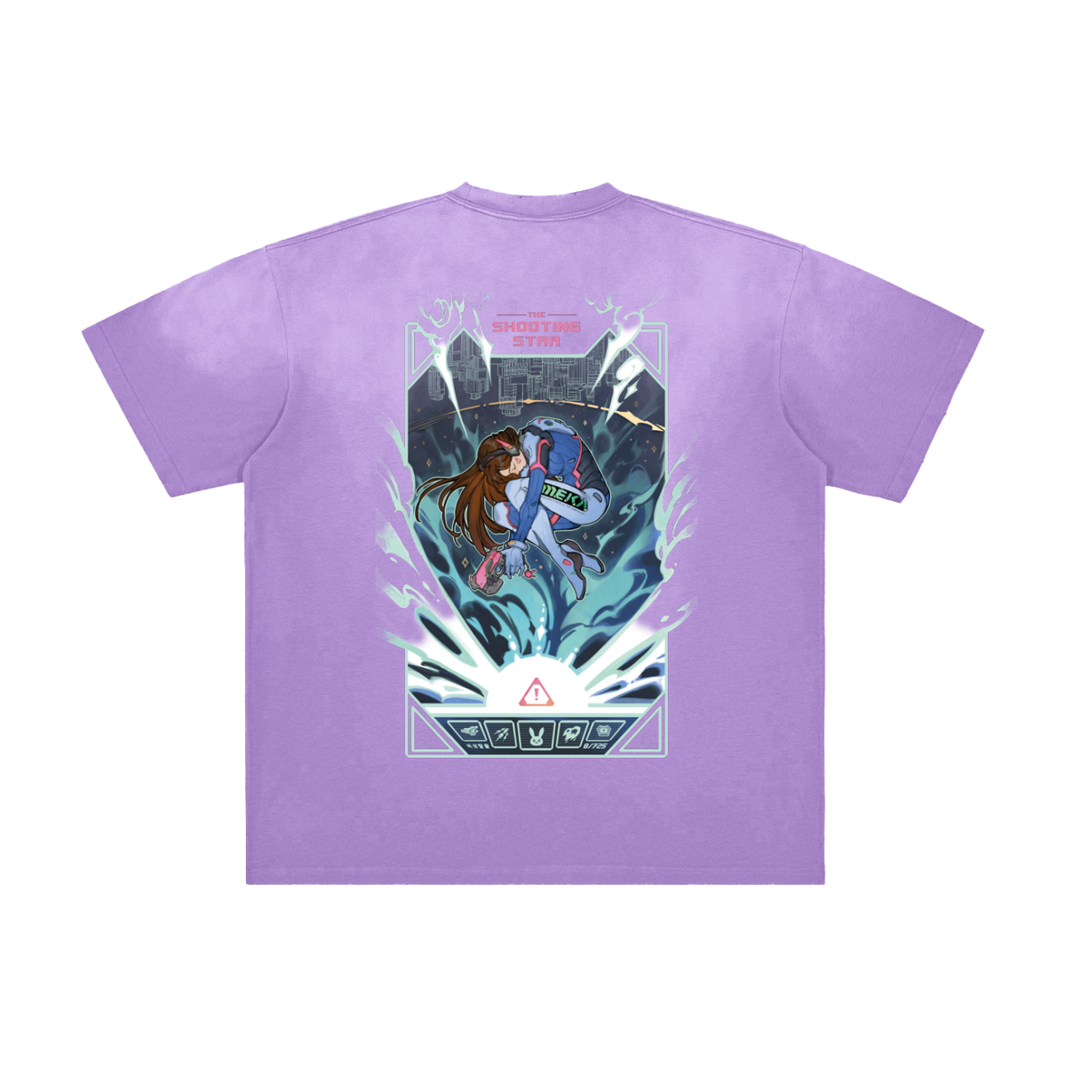 VELINXI x CHARLET CHUNG D.Va Vintage Washed Hand-Frayed Oversized Heavyweight T-Shirt (Unisex)
