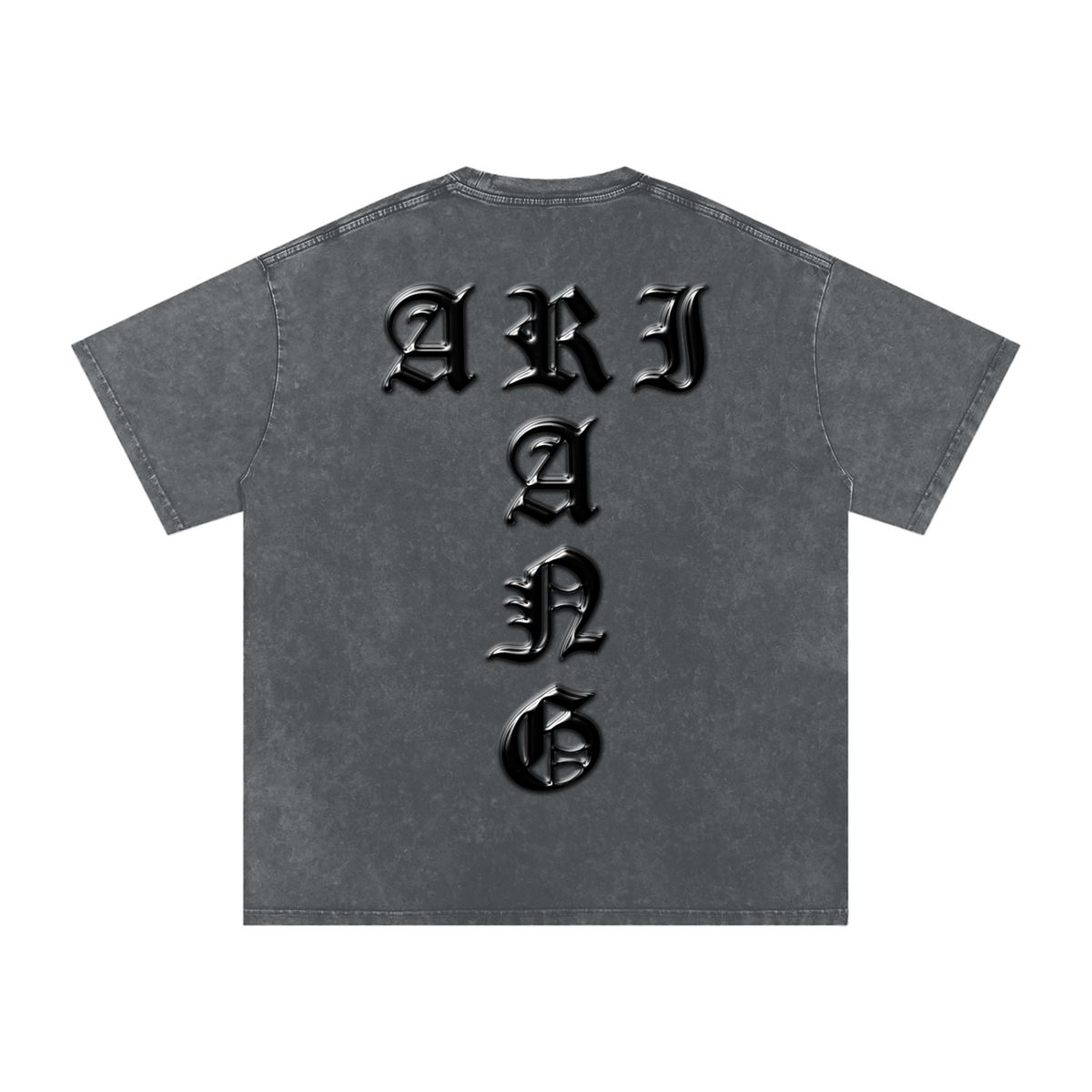 Arirang Snow Washed Oversized Heavyweight Cotton T-Shirt (Unisex)
