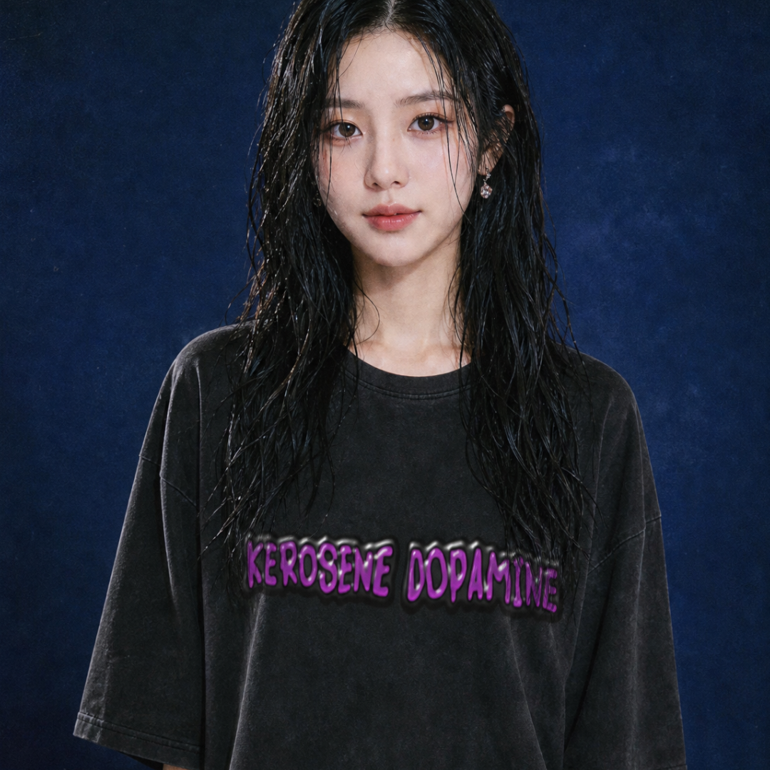 "NORMAL" Vintage Washed Hand-Frayed Oversized Heavyweight Cotton T-Shirt (Unisex)