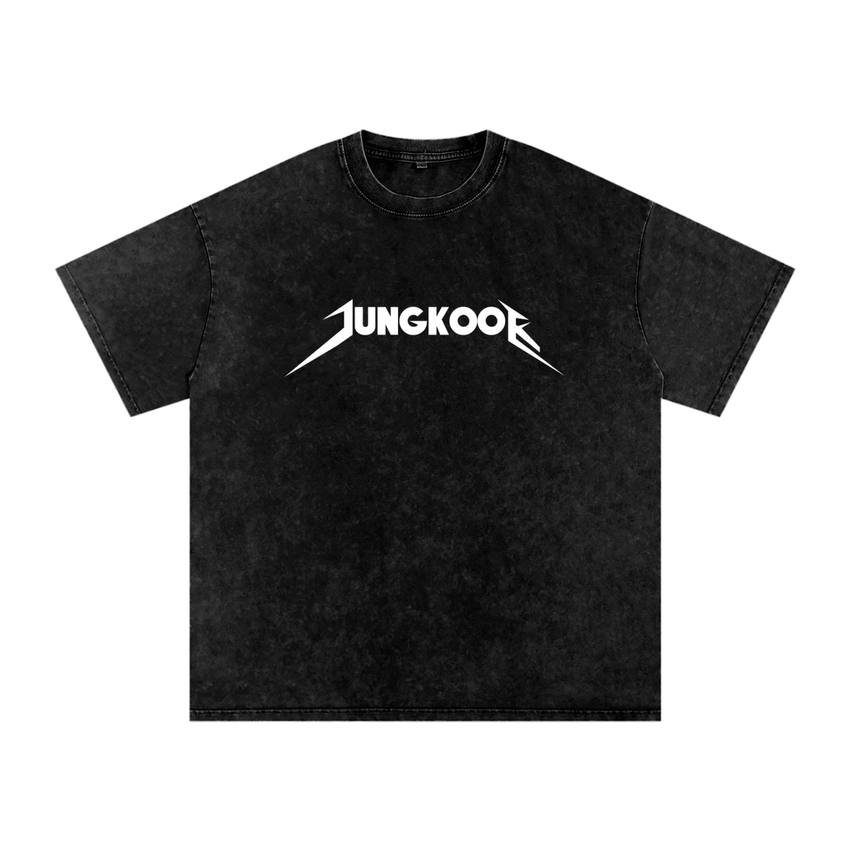 metallica inspired snow wash jungkook heavy metal tee front