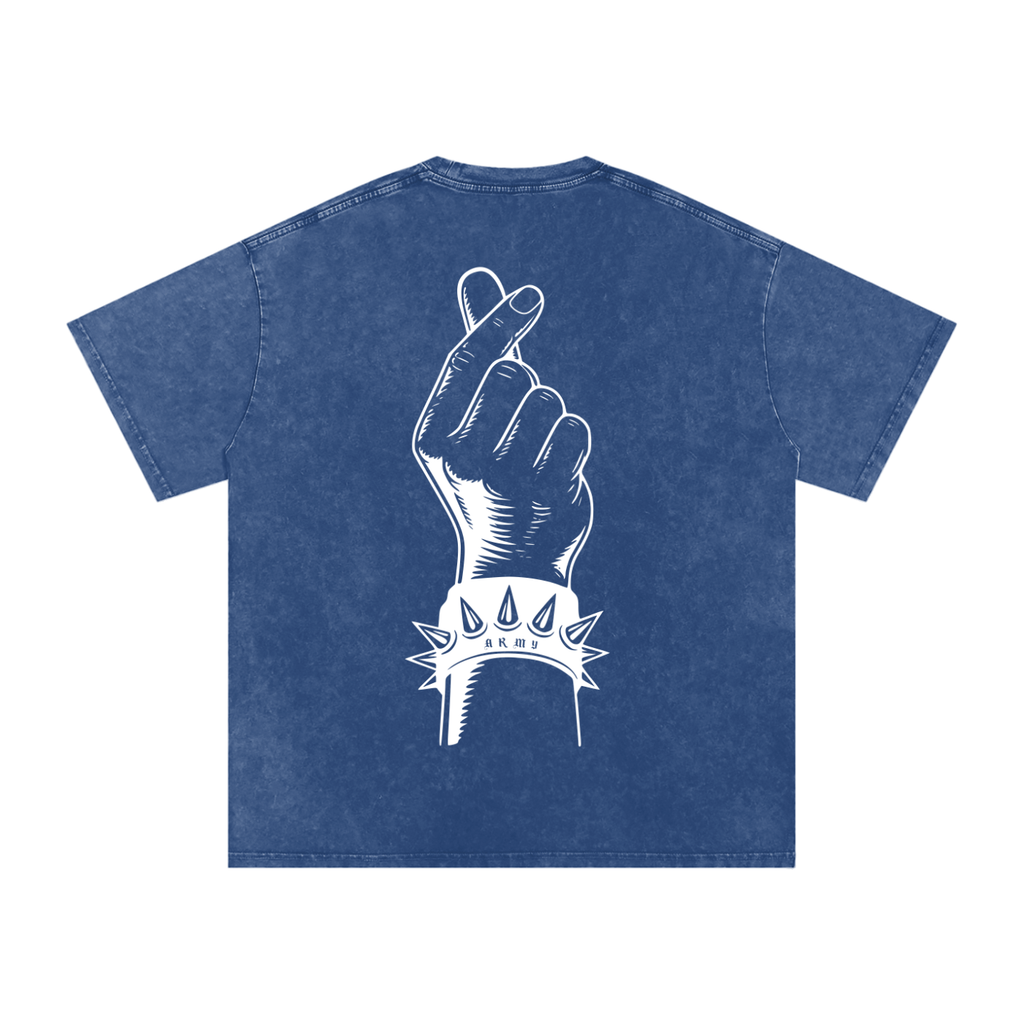 Jungkook Snow Washed Oversized Heavyweight Cotton T-Shirt (Unisex)