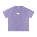 OT7 Hangul Snow Washed Oversized Heavyweight Cotton T-Shirt (Unisex)