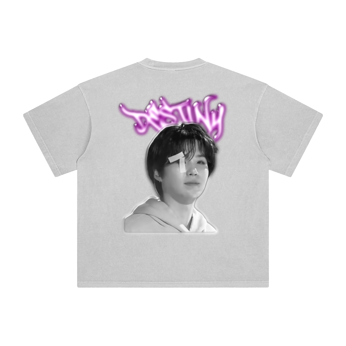 Yoongi/Suga Destiny OT7 Enzyme Washed Oversized Heavyweight Cotton T-Shirt (Unisex)