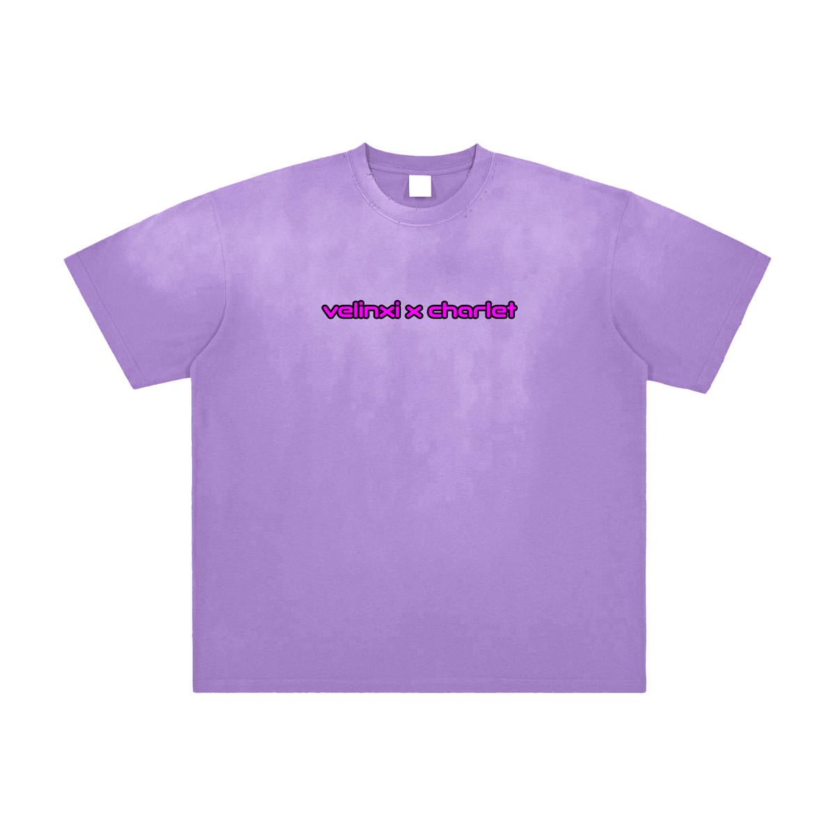 VELINXI x CHARLET CHUNG D.Va Vintage Washed Hand-Frayed Oversized Heavyweight T-Shirt (Unisex)