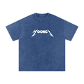 Yoongi Snow Washed Oversized Heavyweight Cotton T-Shirt (Unisex)