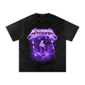 Borahae Heavy Metal Snow Washed Oversized Heavyweight Cotton T-Shirt (Unisex)