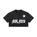 BTS Army Cropped Paneled V-Neck Jersey