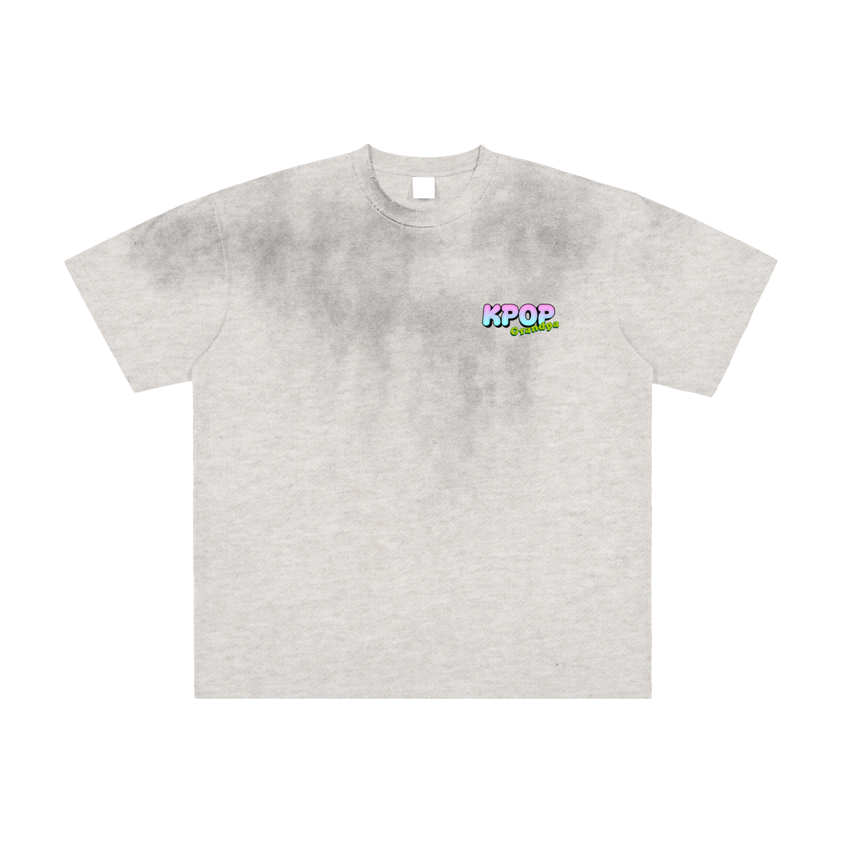 K Pop Grandpa My Bias Vintage Washed Frayed Oversized Heavyweight Cotton T-Shirt (Unisex)