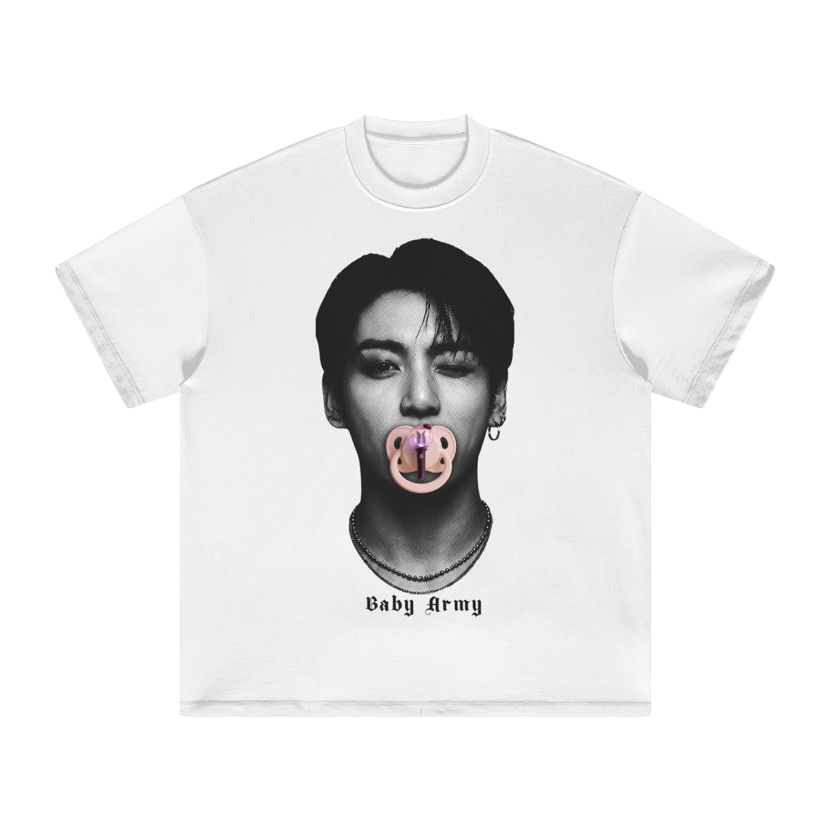 Jungkook Baby Army Oversized Heavyweight Cotton T-Shirt (Unisex)