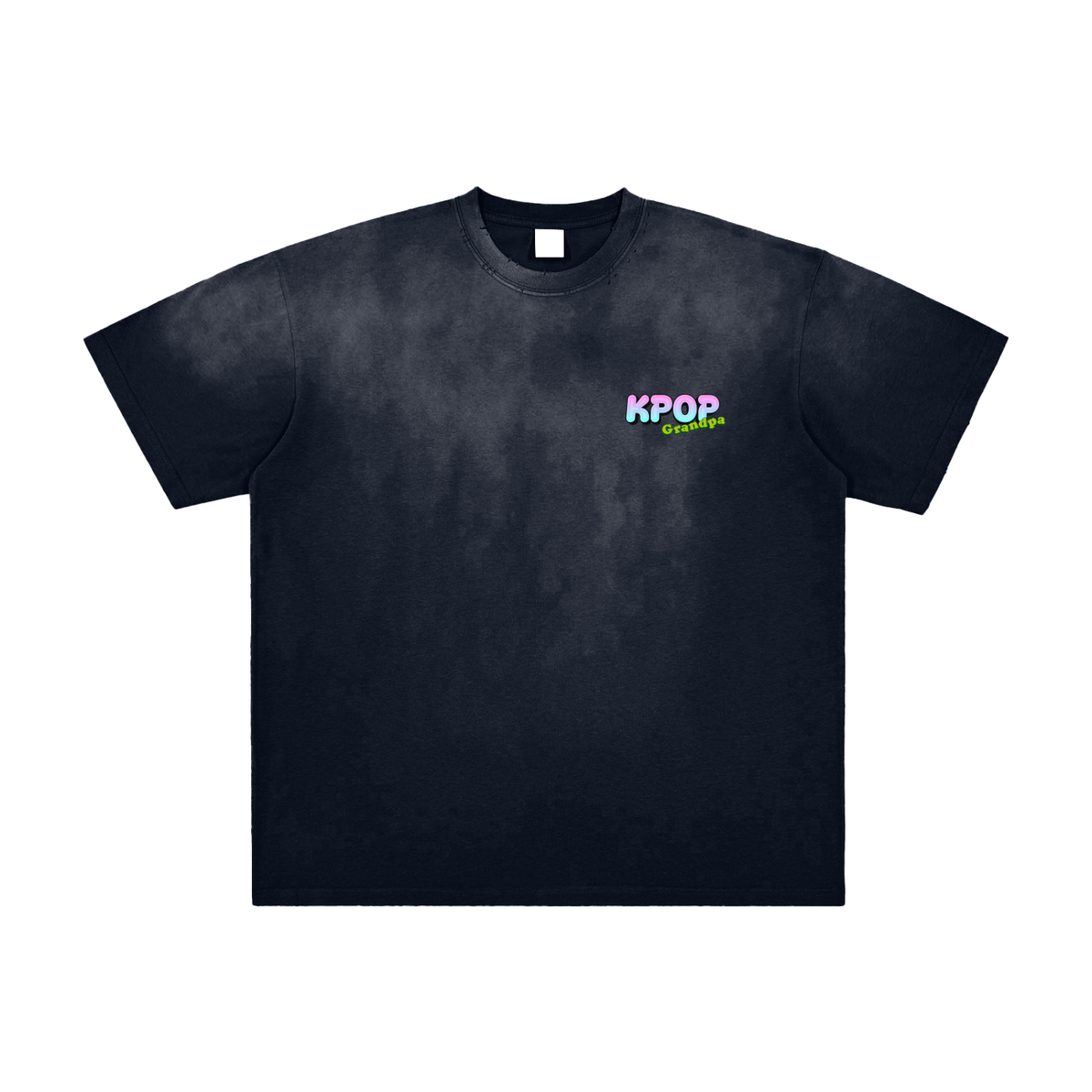 K Pop Grandpa My Bias Vintage Washed Frayed Oversized Heavyweight Cotton T-Shirt (Unisex)