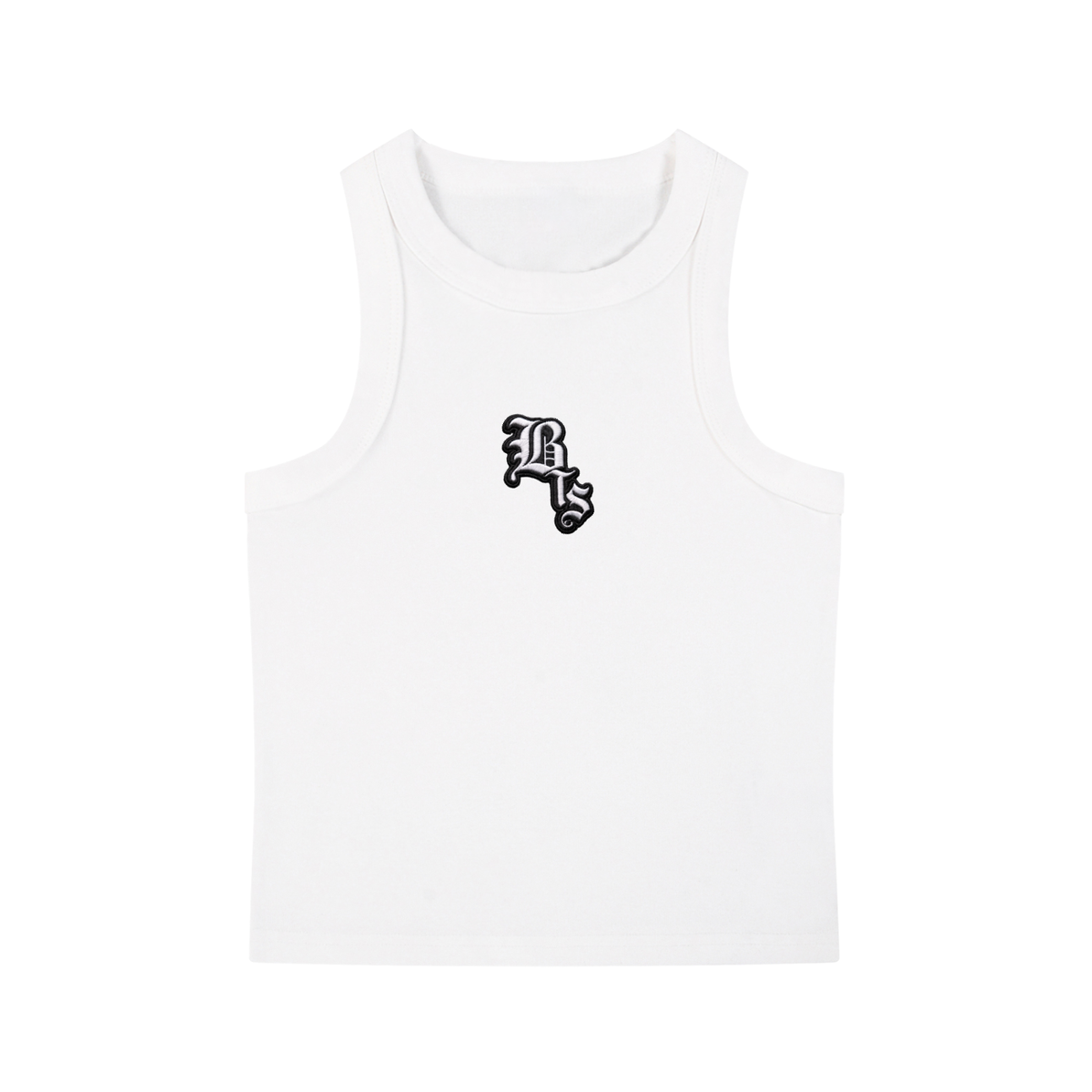 Faux Embroidered BTS Snow Washed Tank Top