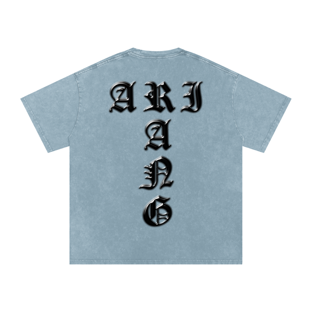 Arirang Snow Washed Oversized Heavyweight Cotton T-Shirt (Unisex)