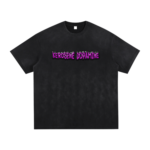 "NORMAL" Vintage Washed Hand-Frayed Oversized Heavyweight Cotton T-Shirt (Unisex)