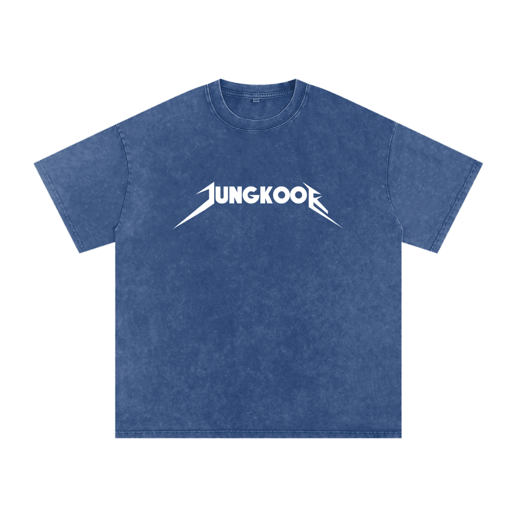 Jungkook Snow Washed Oversized Heavyweight Cotton T-Shirt (Unisex)