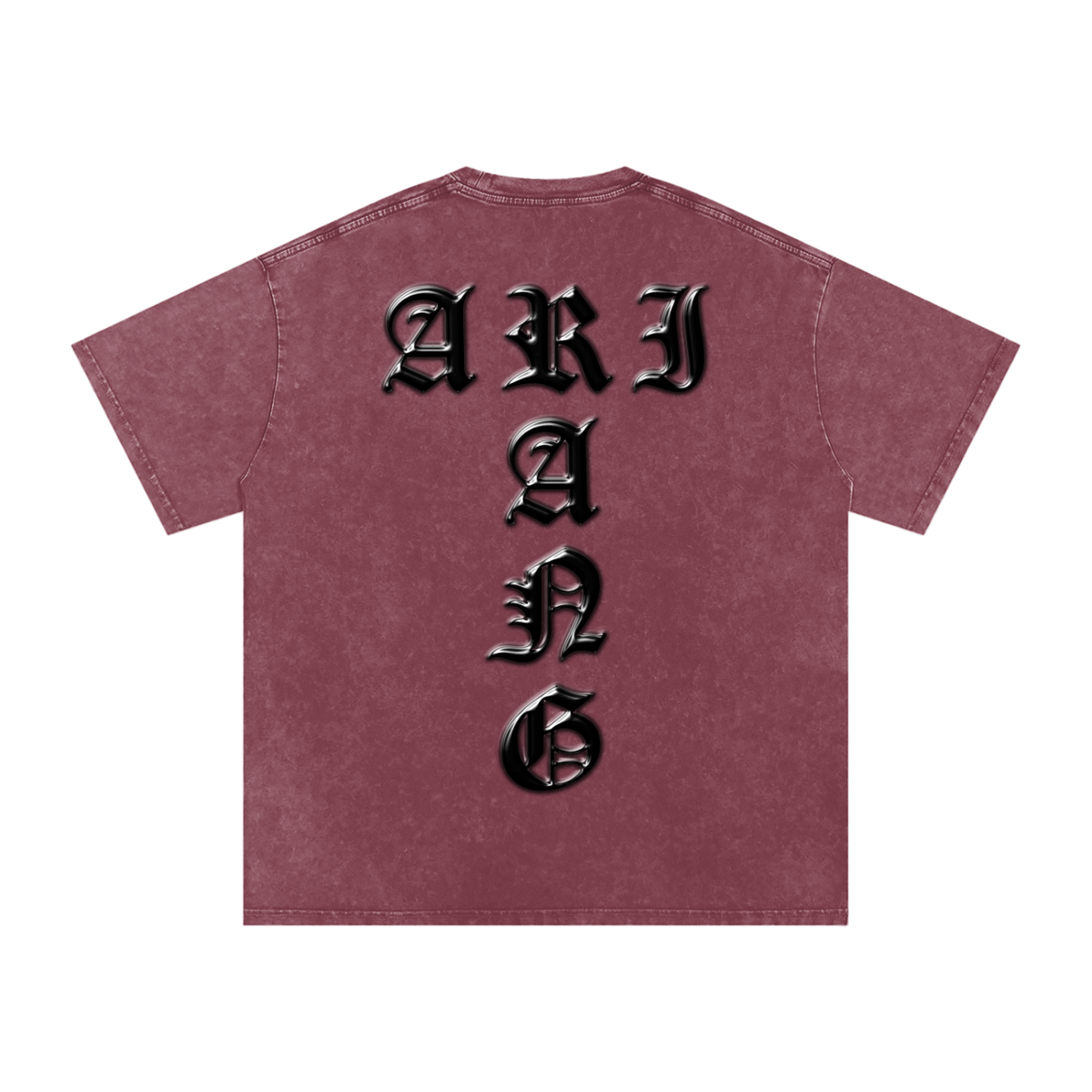 Arirang Snow Washed Oversized Heavyweight Cotton T-Shirt (Unisex)